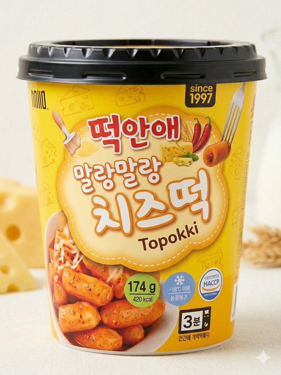 냉동(떡안애)컵떡볶이(치즈)